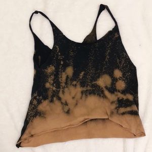 Black and brown splatter tank top